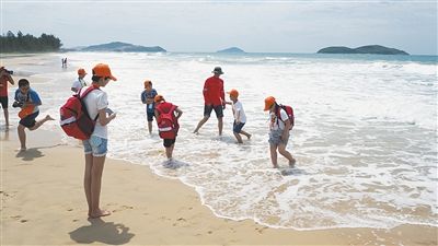 沙滩与海洋课堂与现场