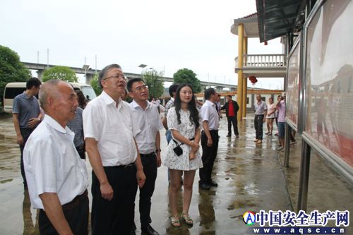 欧阳斌副主席一行了解安全文化宣传栏发挥的社会效果