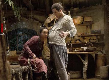 《捉妖记》井柏然体验怀孕 女人生娃不容易