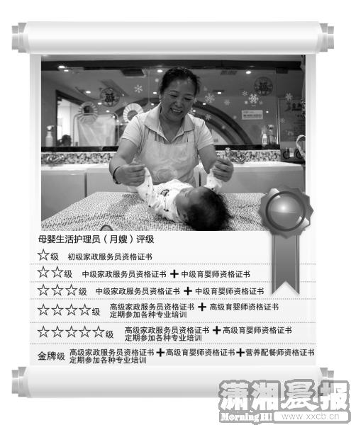 明年2月“月嫂新国标”将实施 金牌为最高级