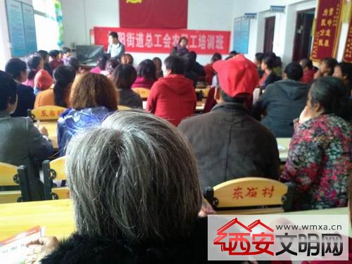 家政服务技能培训走进栎阳街办东庙村